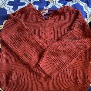 Burnt orange knit sweater